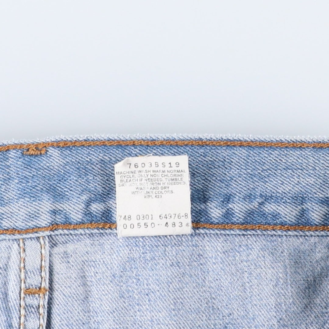 00'S Levi's 550 Relaxed Fit Tapered Denim Pants for Men, W35 cotton blue type Vintage Second Hand