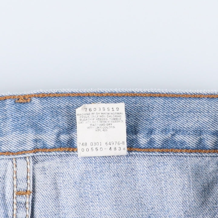 00'S Levi's 550 Relaxed Fit Tapered Denim Pants for Men, W35 cotton blue type Vintage Second Hand