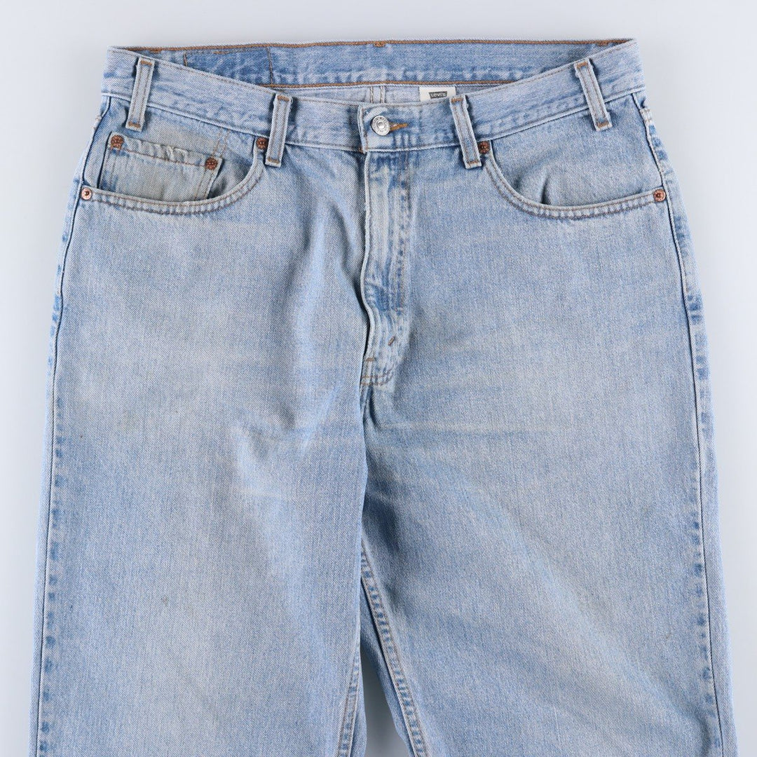 00'S Levi's 550 Relaxed Fit Tapered Denim Pants for Men, W35 cotton blue type Vintage Second Hand