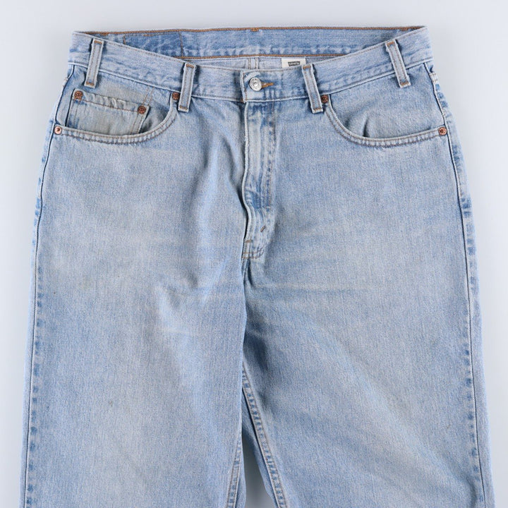 00'S Levi's 550 Relaxed Fit Tapered Denim Pants for Men, W35 cotton blue type Vintage Second Hand