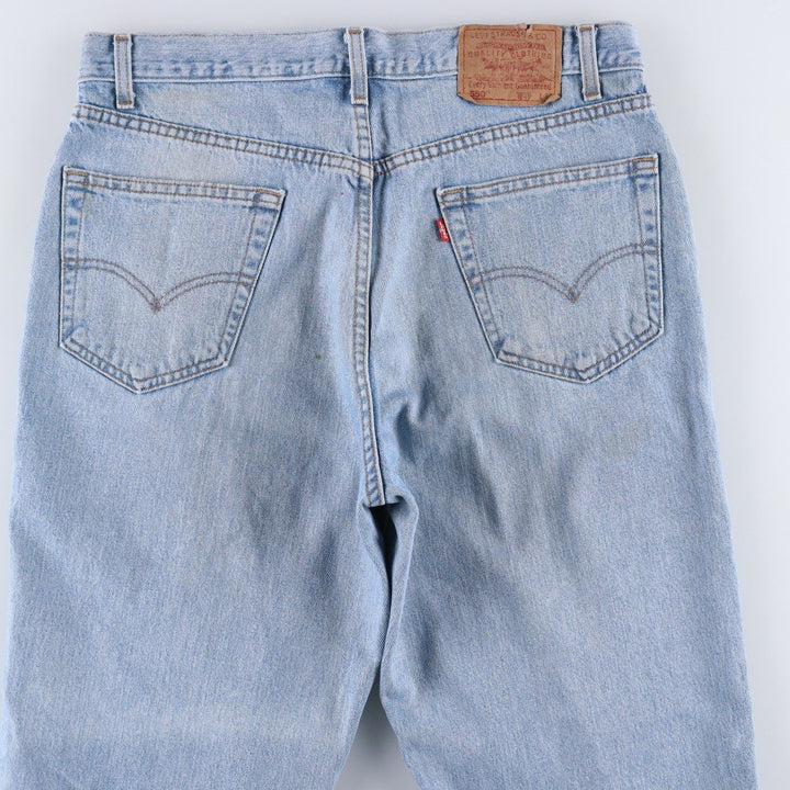 00'S Levi's 550 Relaxed Fit Tapered Denim Pants for Men, W35 cotton blue type Vintage Second Hand
