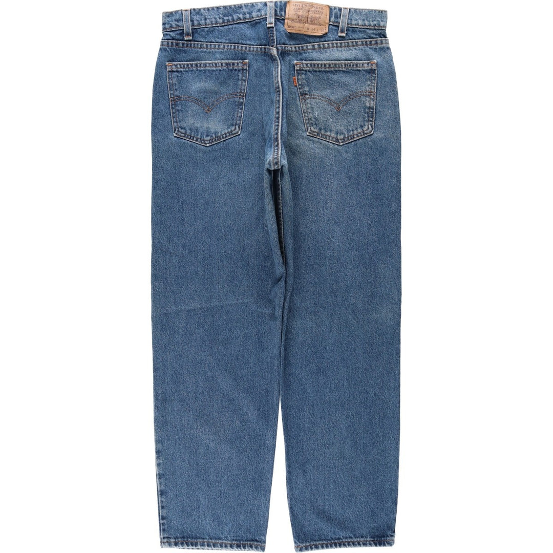 90'S Levi's 550 Relaxed Fit Orange Tab Tapered Denim Pants Made in USA Men's W33 Vintage cotton blue type Vintage Second Hand