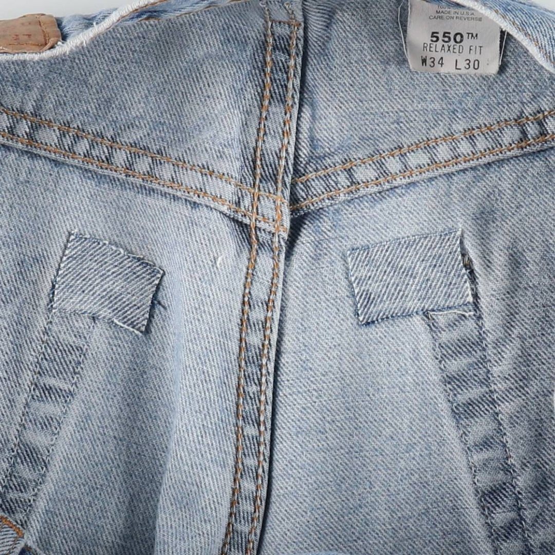 00'S Levi's 550 Relaxed Fit Tapered Denim Pants Made in USA Men's W34 cotton blue type Vintage Second Hand