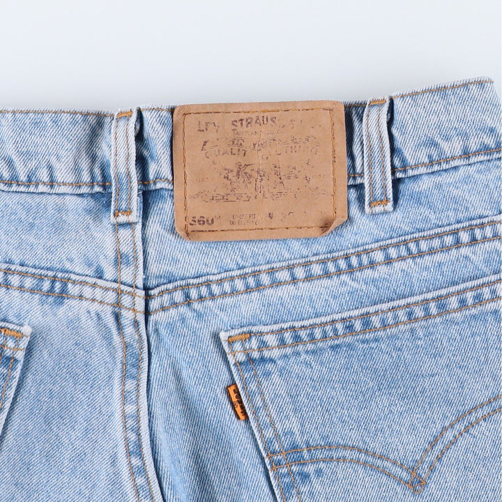 90'S Levi's 560 Loose Fit Tapered Leg Orange Tab Tapered Denim Pants, Made in USA, Men's Size W31 (approx.) cotton blue type Vintage Second Hand
