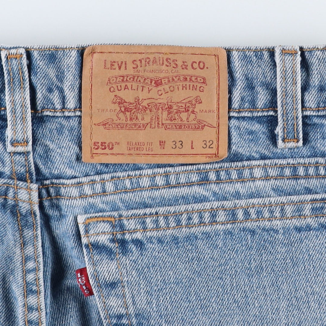 90'S Levi's 550 Relaxed Fit Tapered Leg Tapered Denim Pants Made in USA Men's W32 Vintage cotton blue type Vintage Second Hand