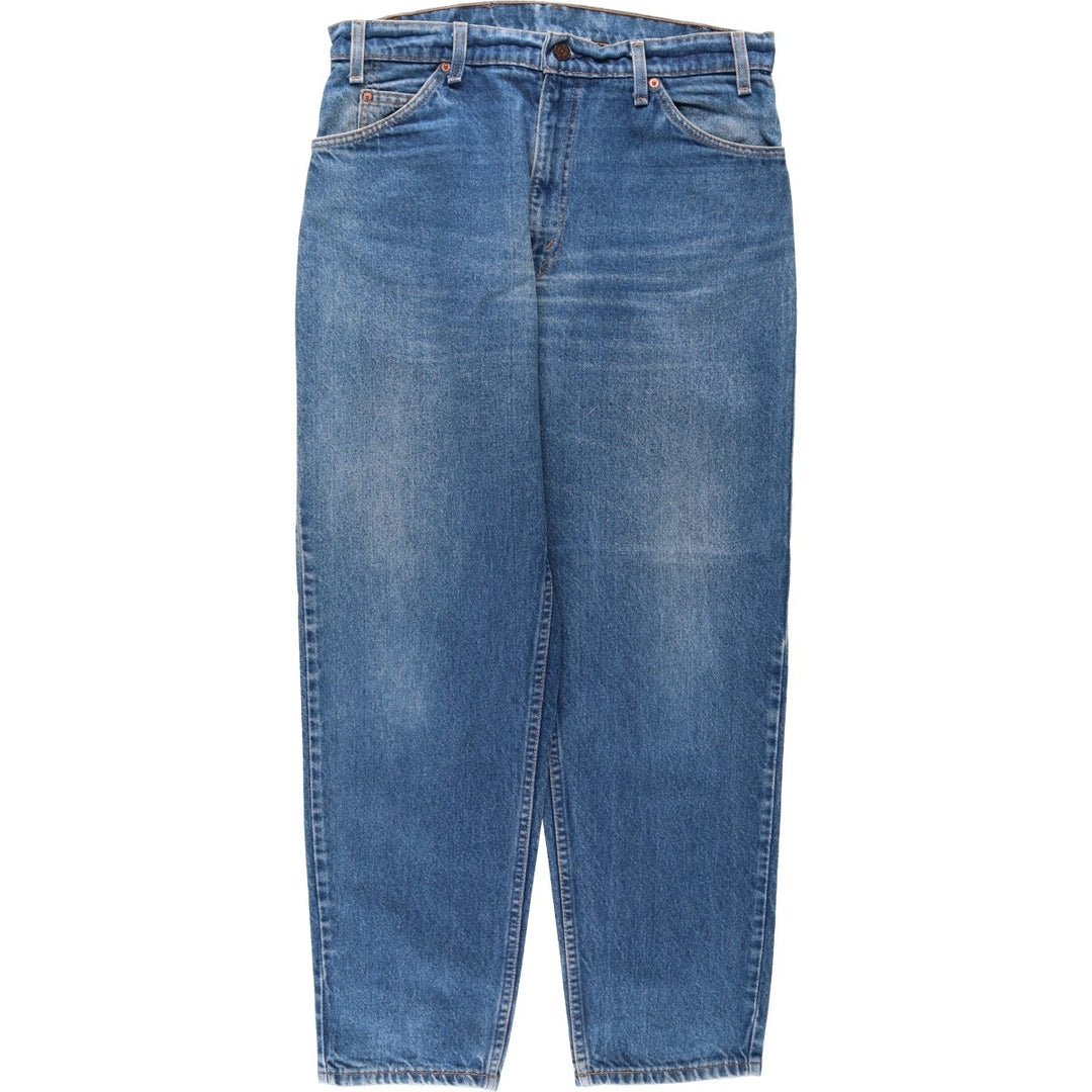 1990'S Levi's 40550-0215 Orange Tab Tapered Denim Pants, Made in USA, Men's W34 (approx.), Vintage cotton blue type Vintage Second Hand