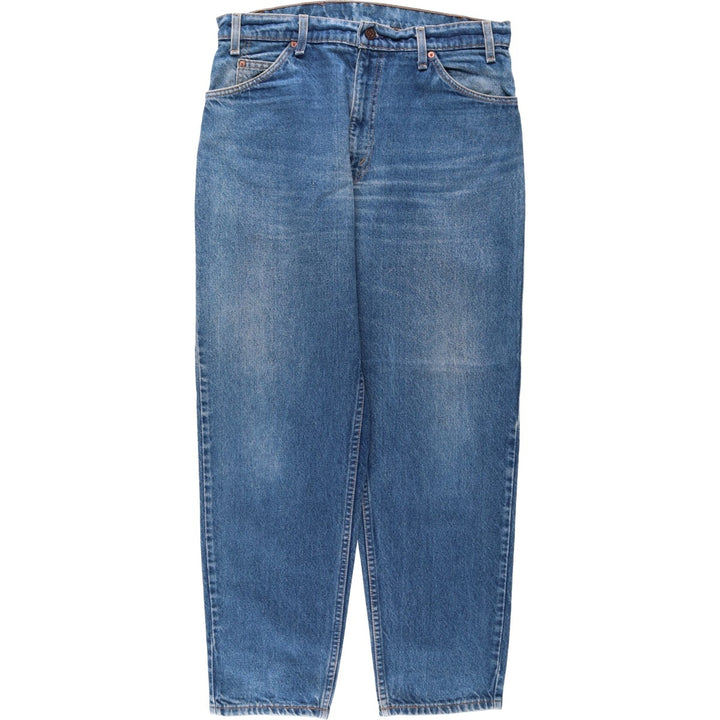 1990'S Levi's 40550-0215 Orange Tab Tapered Denim Pants, Made in USA, Men's W34 (approx.), Vintage cotton blue type Vintage Second Hand