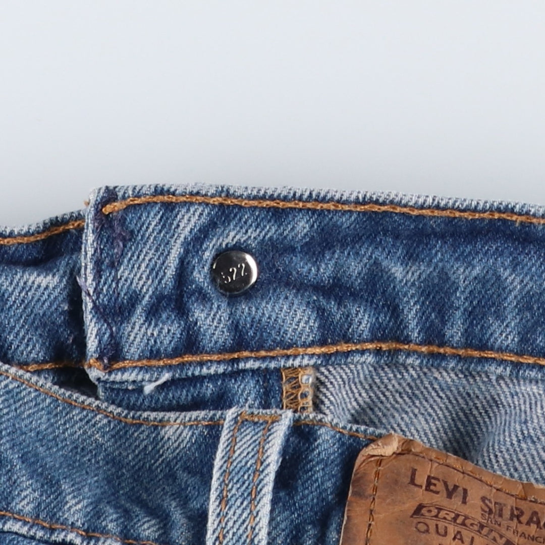 1990'S Levi's 40550-0215 Orange Tab Tapered Denim Pants, Made in USA, Men's W34 (approx.), Vintage cotton blue type Vintage Second Hand