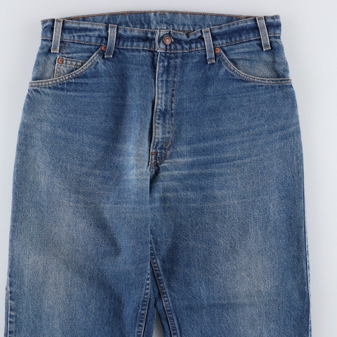 1990'S Levi's 40550-0215 Orange Tab Tapered Denim Pants, Made in USA, Men's W34 (approx.), Vintage cotton blue type Vintage Second Hand