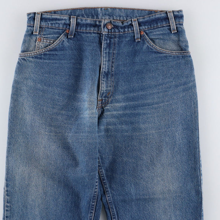 1990'S Levi's 40550-0215 Orange Tab Tapered Denim Pants, Made in USA, Men's W34 (approx.), Vintage cotton blue type Vintage Second Hand