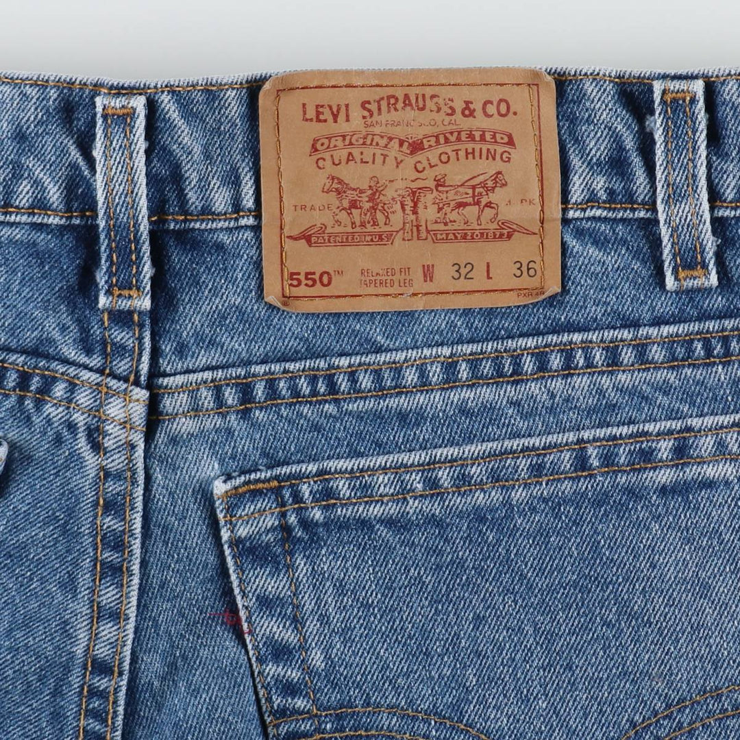 90'S Levi's 550 Relaxed Fit Tapered Leg Tapered Denim Pants Made in USA Men's W31 Vintage cotton blue type Vintage Second Hand