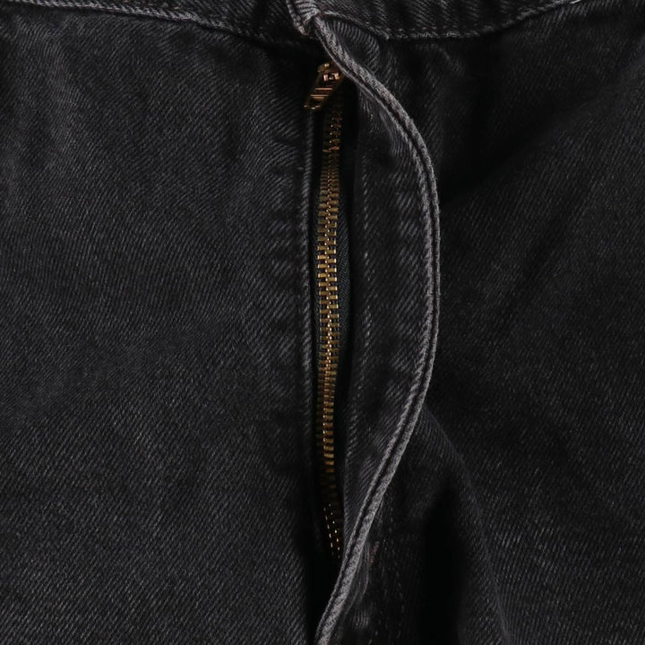 90'S Levi's 550 Relaxed Fit Tapered Black Denim Pants, Made in the USA, Men's Size 33, Vintage cotton black type Vintage Second Hand