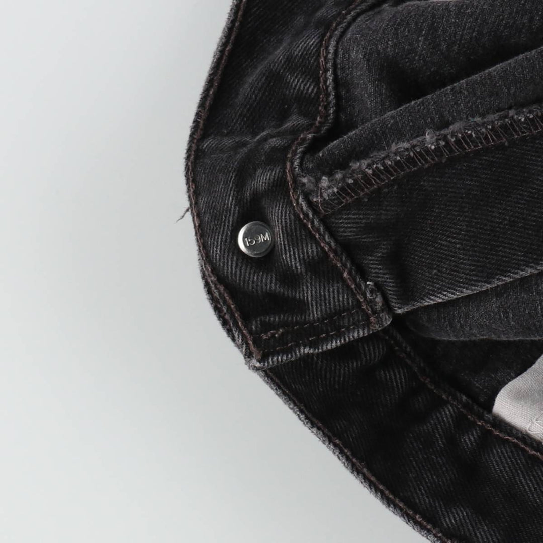 90'S Levi's 550 Relaxed Fit Tapered Black Denim Pants, Made in the USA, Men's Size 33, Vintage cotton black type Vintage Second Hand