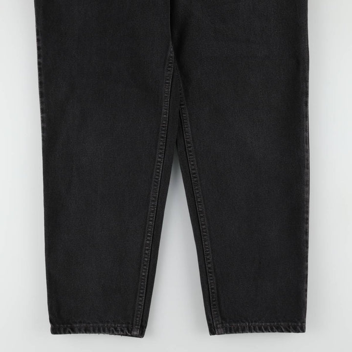 90'S Levi's 550 Relaxed Fit Tapered Black Denim Pants, Made in the USA, Men's Size 33, Vintage cotton black type Vintage Second Hand