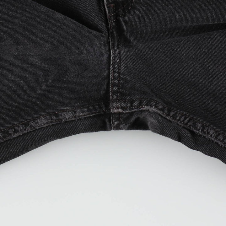 90'S Levi's 550 Relaxed Fit Tapered Black Denim Pants, Made in the USA, Men's Size 33, Vintage cotton black type Vintage Second Hand