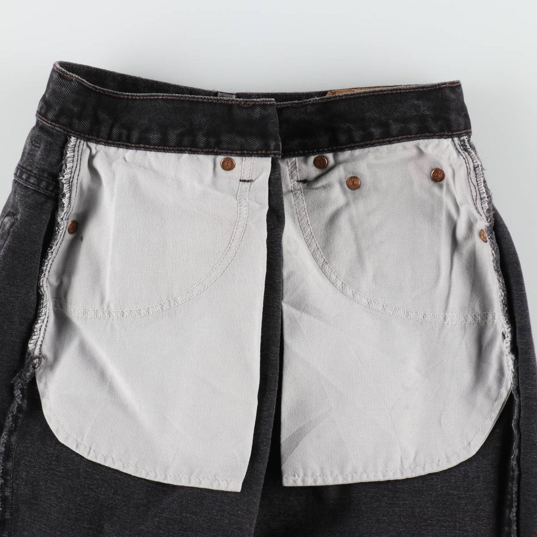 90'S Levi's 550 Relaxed Fit Tapered Black Denim Pants, Made in the USA, Men's Size 33, Vintage cotton black type Vintage Second Hand