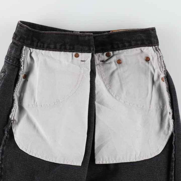 90'S Levi's 550 Relaxed Fit Tapered Black Denim Pants, Made in the USA, Men's Size 33, Vintage cotton black type Vintage Second Hand