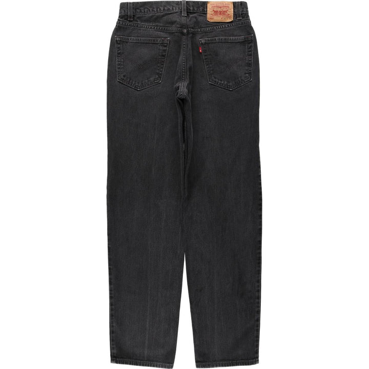 00'S Levi's 550 Relaxed Fit Black Denim Tapered Denim Pants Men's W32 cotton black type Vintage Second Hand