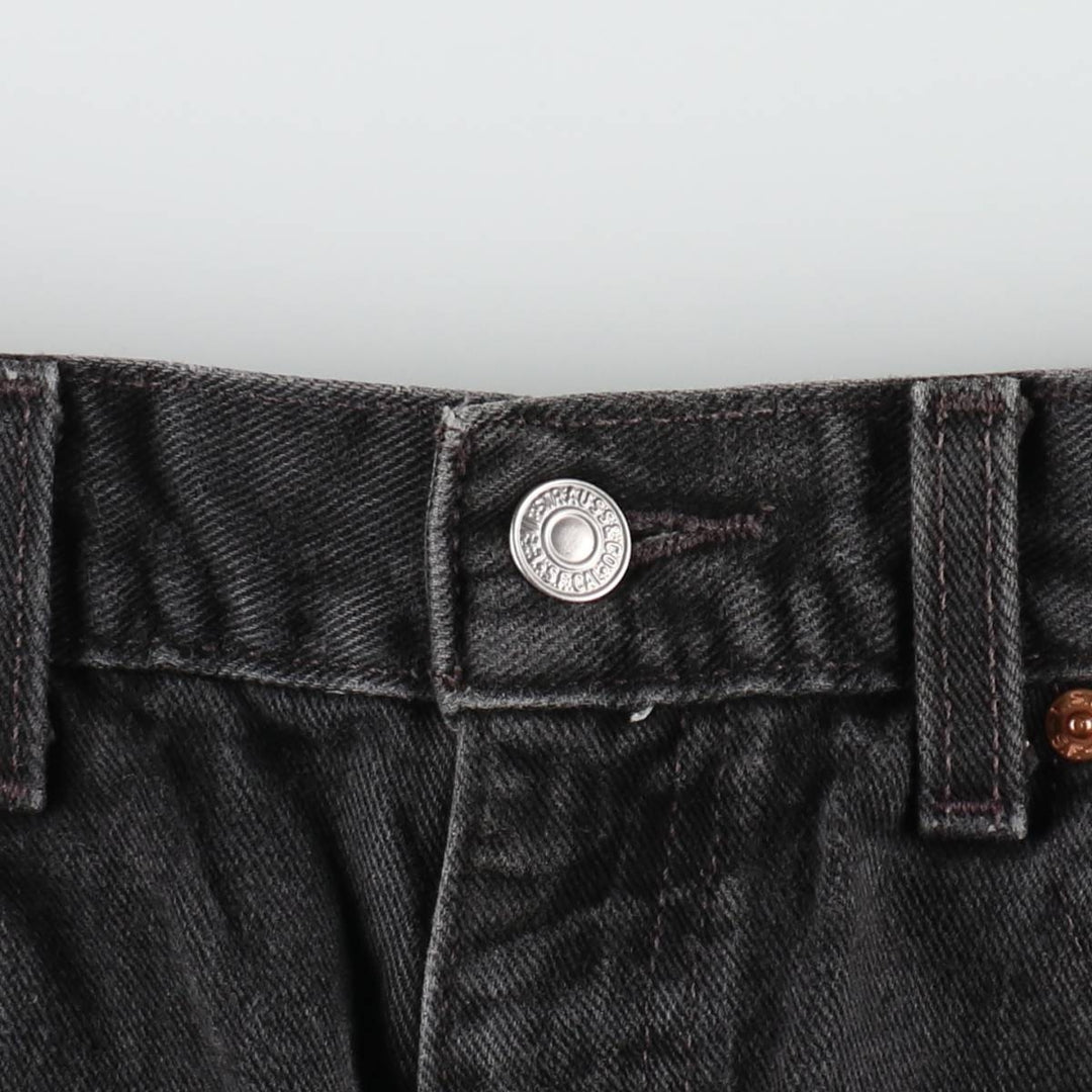 00'S Levi's 550 Relaxed Fit Black Denim Tapered Denim Pants Men's W32 cotton black type Vintage Second Hand