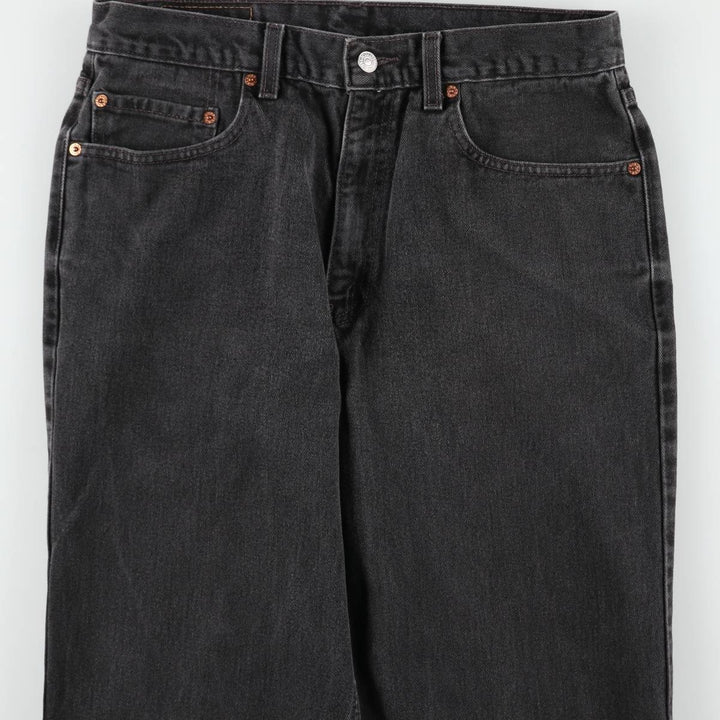 00'S Levi's 550 Relaxed Fit Black Denim Tapered Denim Pants Men's W32 cotton black type Vintage Second Hand