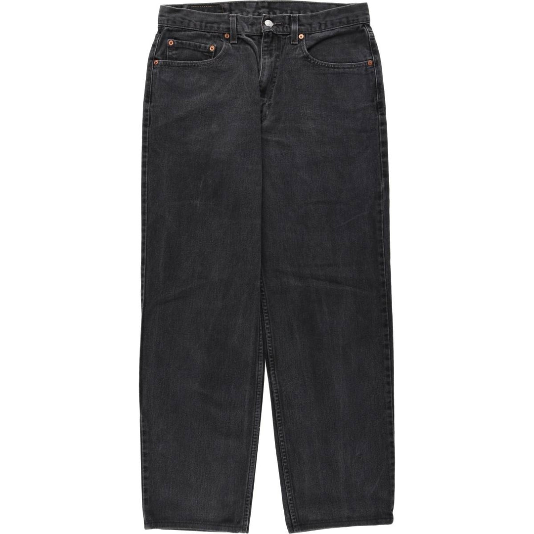 00'S Levi's 550 Relaxed Fit Black Denim Tapered Denim Pants Men's W34 cotton black type Vintage Second Hand
