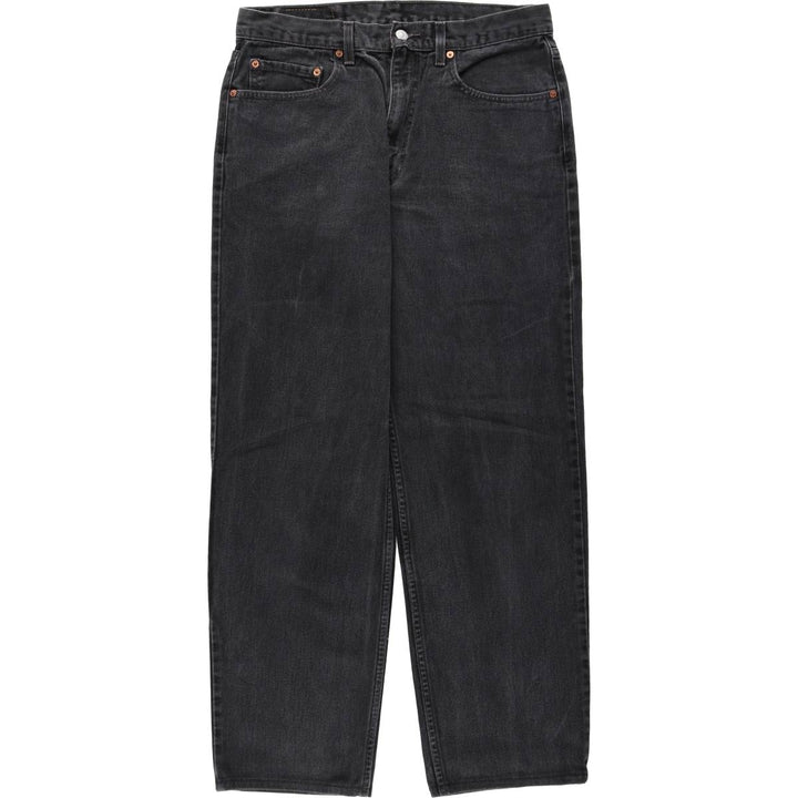 00'S Levi's 550 Relaxed Fit Black Denim Tapered Denim Pants Men's W34 cotton black type Vintage Second Hand