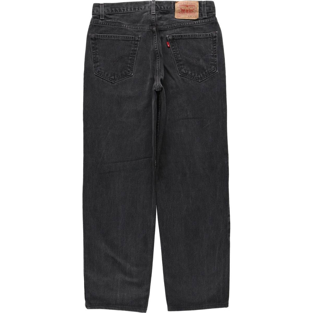 00'S Levi's 550 Relaxed Fit Black Denim Tapered Denim Pants Men's W34 cotton black type Vintage Second Hand
