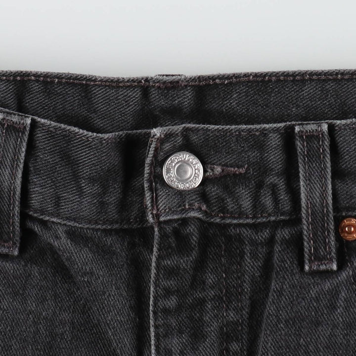 00'S Levi's 550 Relaxed Fit Black Denim Tapered Denim Pants Men's W34 cotton black type Vintage Second Hand