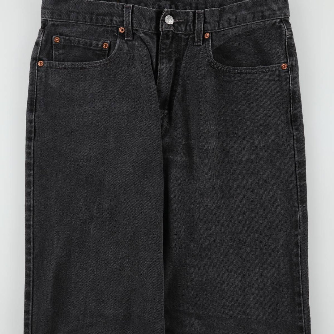 00'S Levi's 550 Relaxed Fit Black Denim Tapered Denim Pants Men's W34 cotton black type Vintage Second Hand