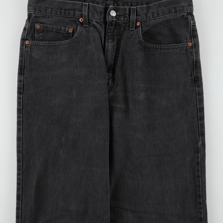00'S Levi's 550 Relaxed Fit Black Denim Tapered Denim Pants Men's W34 cotton black type Vintage Second Hand