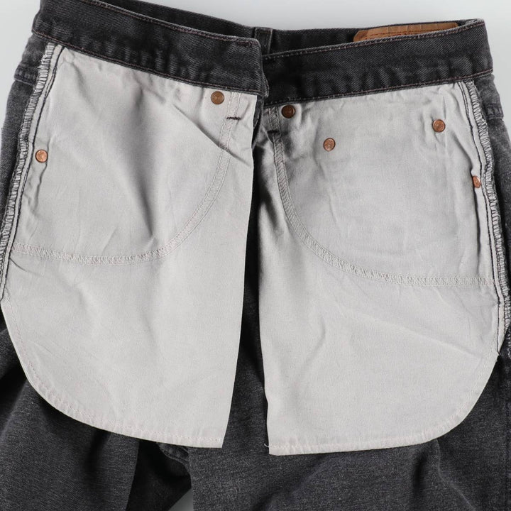 00'S Levi's 550 Relaxed Fit Black Denim Tapered Denim Pants Men's W34 cotton black type Vintage Second Hand