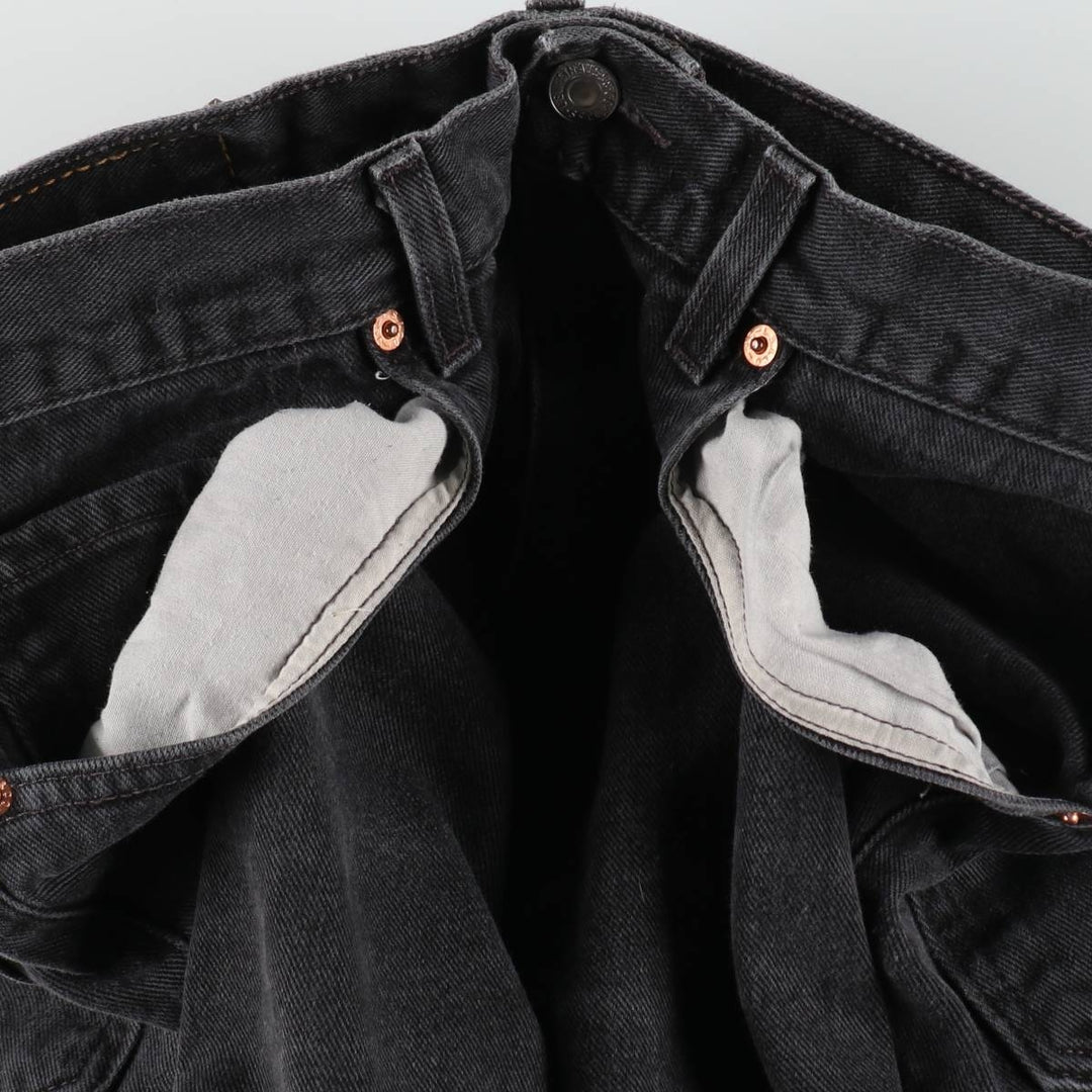 00'S Levi's 550 Relaxed Fit Black Denim Tapered Denim Pants Men's W34 cotton black type Vintage Second Hand