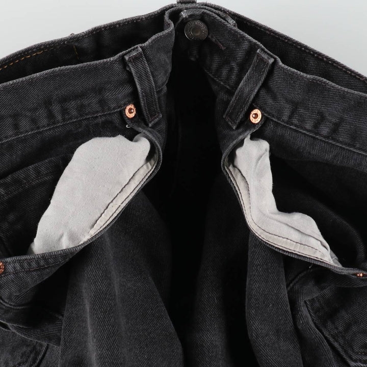 00'S Levi's 550 Relaxed Fit Black Denim Tapered Denim Pants Men's W34 cotton black type Vintage Second Hand