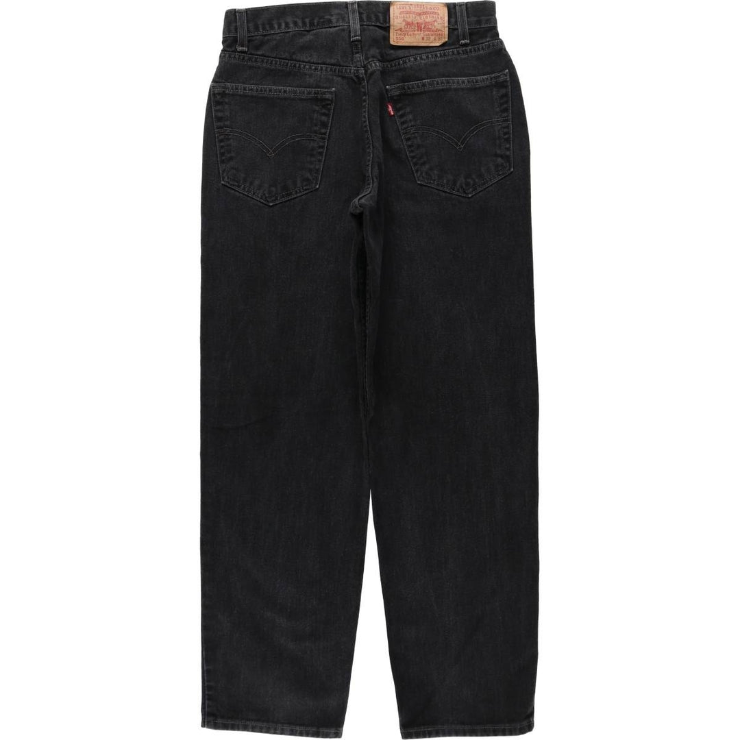 00'S Levi's 550 Relaxed Fit Black Denim Tapered Denim Pants Men's W31 cotton black type Vintage Second Hand