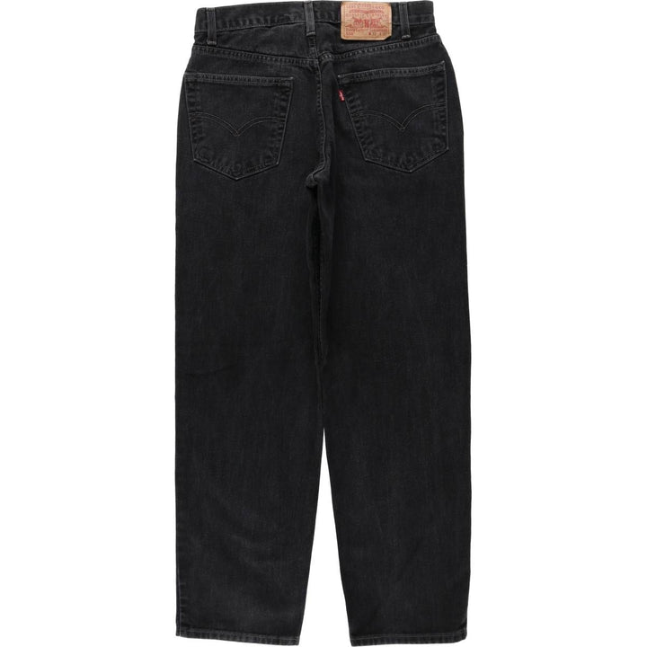 00'S Levi's 550 Relaxed Fit Black Denim Tapered Denim Pants Men's W31 cotton black type Vintage Second Hand