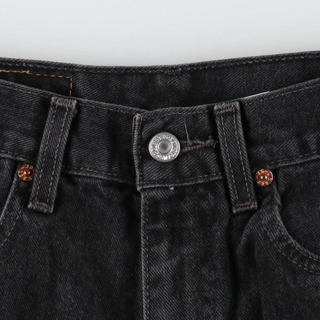 00'S Levi's 550 Relaxed Fit Black Denim Tapered Denim Pants Men's W31 cotton black type Vintage Second Hand