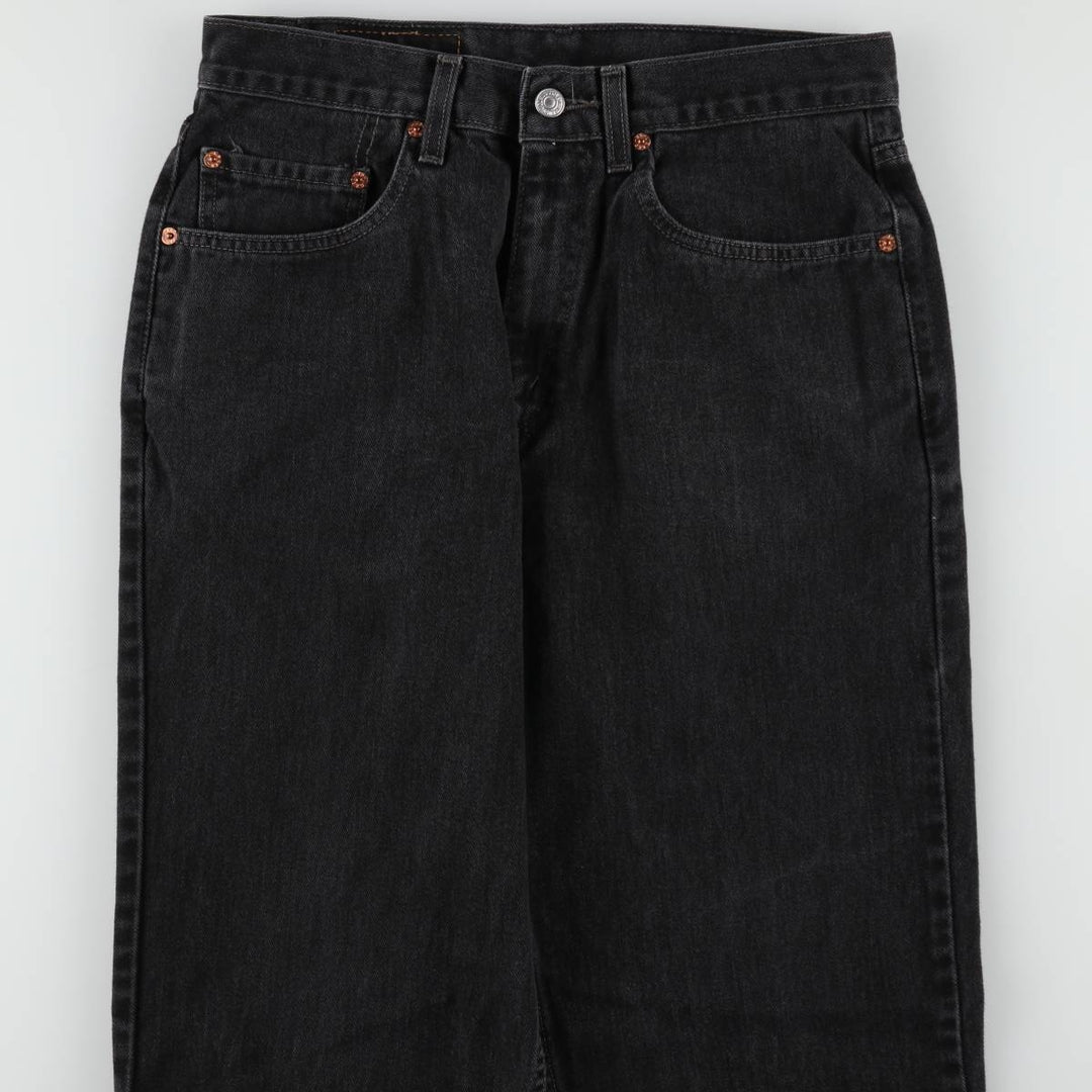 00'S Levi's 550 Relaxed Fit Black Denim Tapered Denim Pants Men's W31 cotton black type Vintage Second Hand