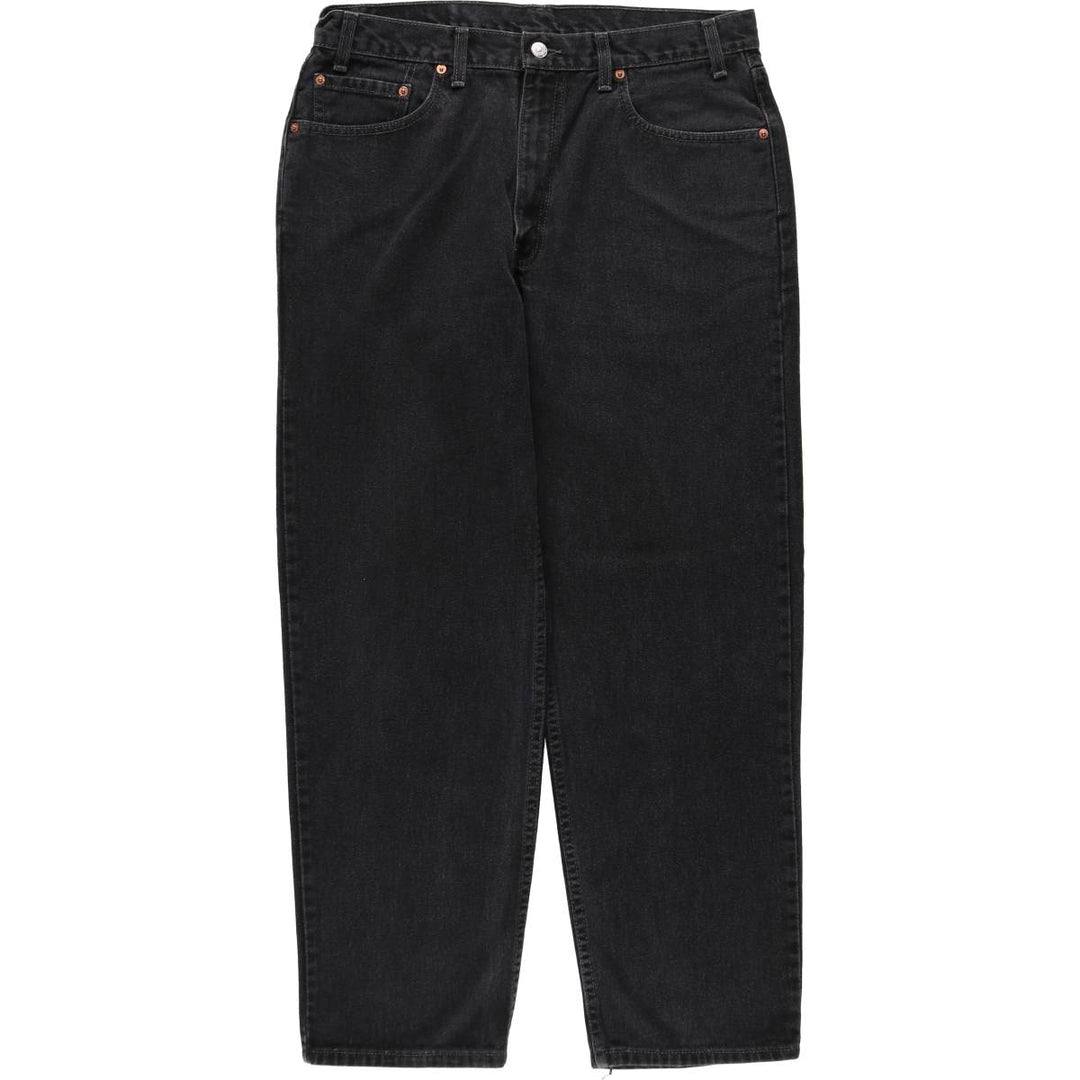 2000'S Levi's 550 Relaxed Fit Black Denim Tapered Jeans, Made in Canada, Men's W35 (approx.) cotton black type Vintage Second Hand