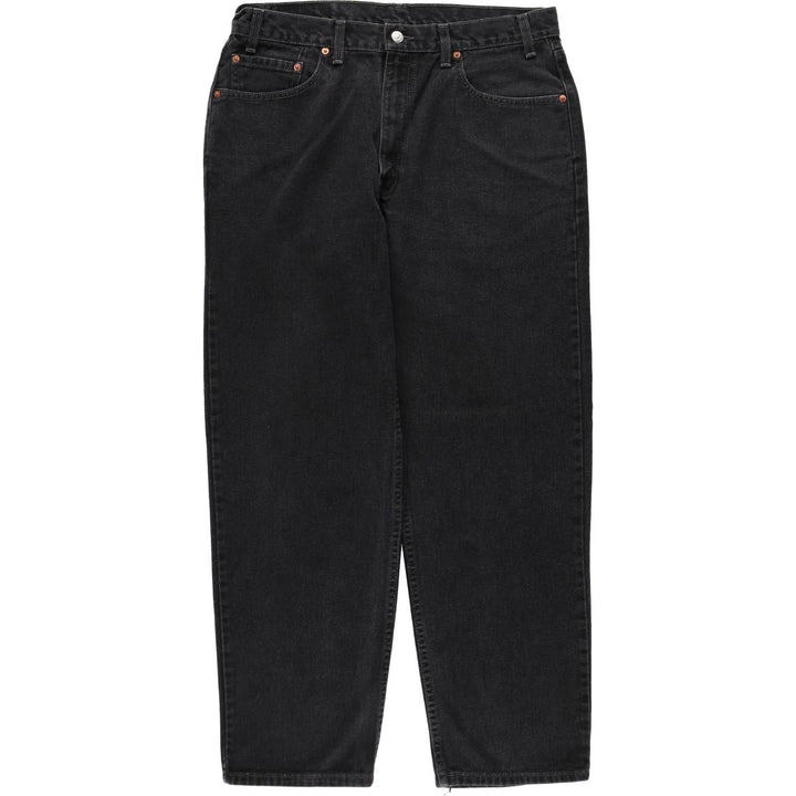 2000'S Levi's 550 Relaxed Fit Black Denim Tapered Jeans, Made in Canada, Men's W35 (approx.) cotton black type Vintage Second Hand