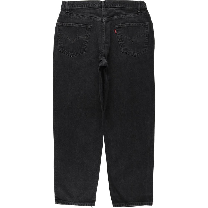2000'S Levi's 550 Relaxed Fit Black Denim Tapered Jeans, Made in Canada, Men's W35 (approx.) cotton black type Vintage Second Hand
