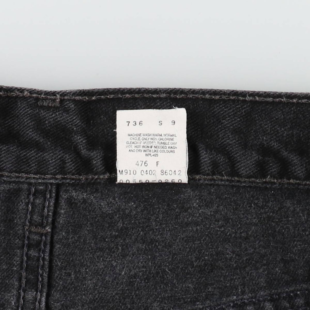 2000'S Levi's 550 Relaxed Fit Black Denim Tapered Jeans, Made in Canada, Men's W35 (approx.) cotton black type Vintage Second Hand