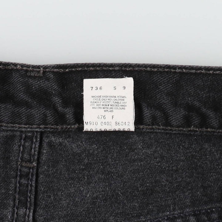 2000'S Levi's 550 Relaxed Fit Black Denim Tapered Jeans, Made in Canada, Men's W35 (approx.) cotton black type Vintage Second Hand
