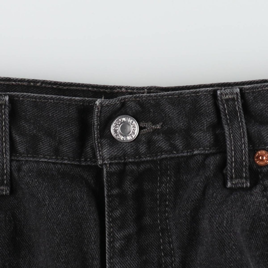 2000'S Levi's 550 Relaxed Fit Black Denim Tapered Jeans, Made in Canada, Men's W35 (approx.) cotton black type Vintage Second Hand