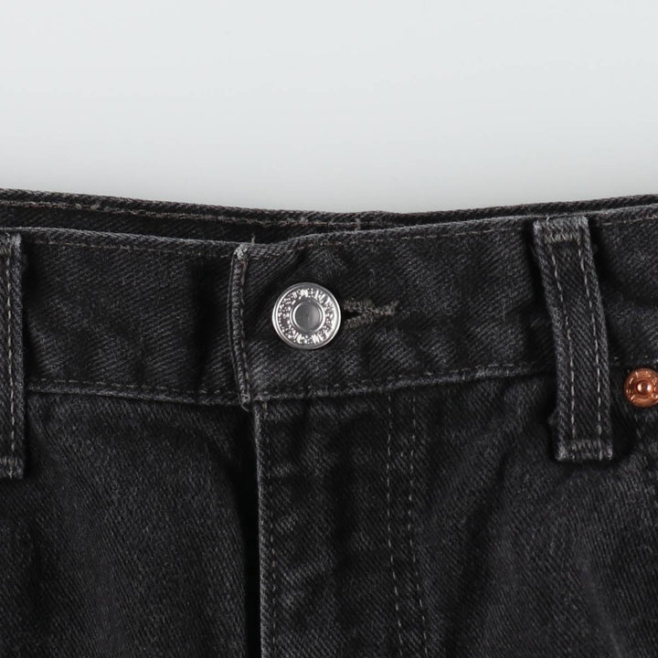 2000'S Levi's 550 Relaxed Fit Black Denim Tapered Jeans, Made in Canada, Men's W35 (approx.) cotton black type Vintage Second Hand