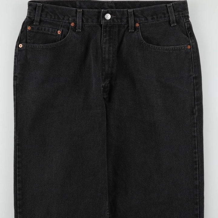 2000'S Levi's 550 Relaxed Fit Black Denim Tapered Jeans, Made in Canada, Men's W35 (approx.) cotton black type Vintage Second Hand