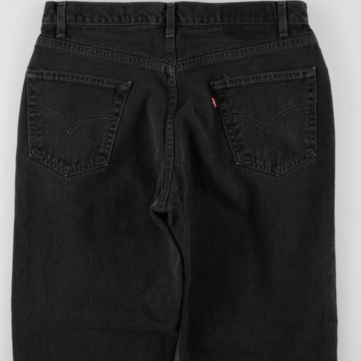 2000'S Levi's 550 Relaxed Fit Black Denim Tapered Jeans, Made in Canada, Men's W35 (approx.) cotton black type Vintage Second Hand