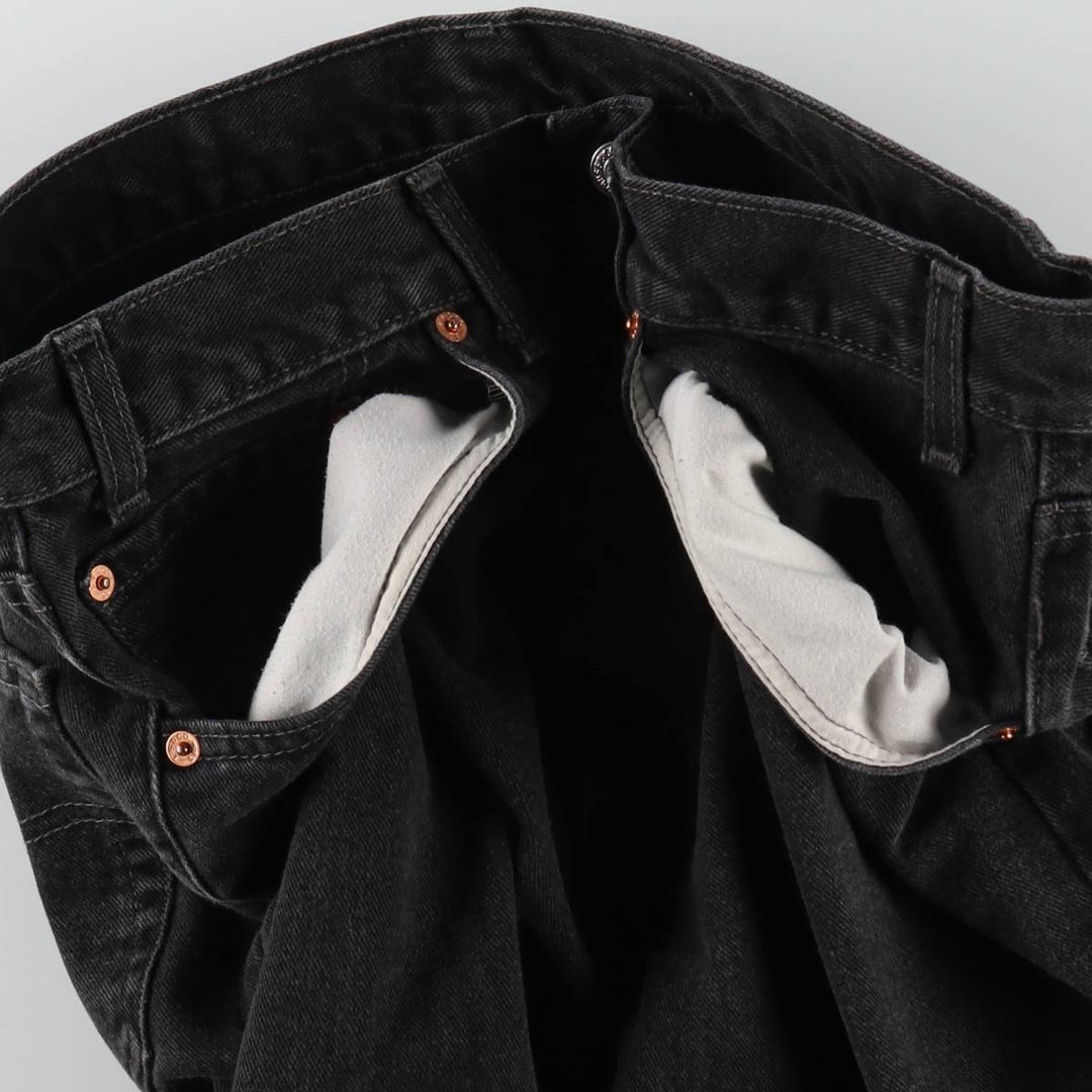 2000'S Levi's 550 Relaxed Fit Black Denim Tapered Jeans, Made in Canada, Men's W35 (approx.) cotton black type Vintage Second Hand