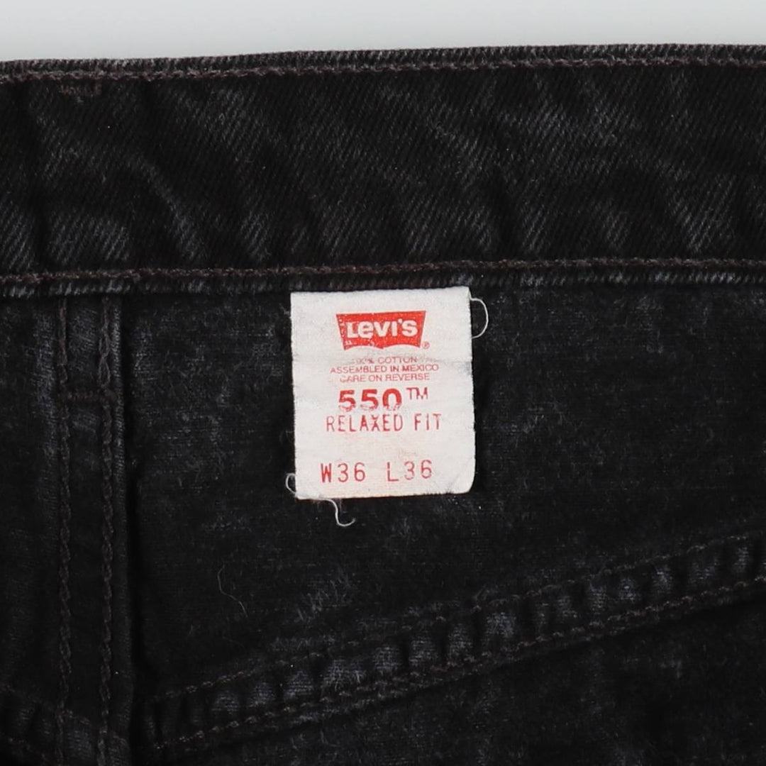 90'S Levi's 550 Relaxed Fit Black Denim Tapered Denim Pants Men's W34 Vintage cotton black type Vintage Second Hand