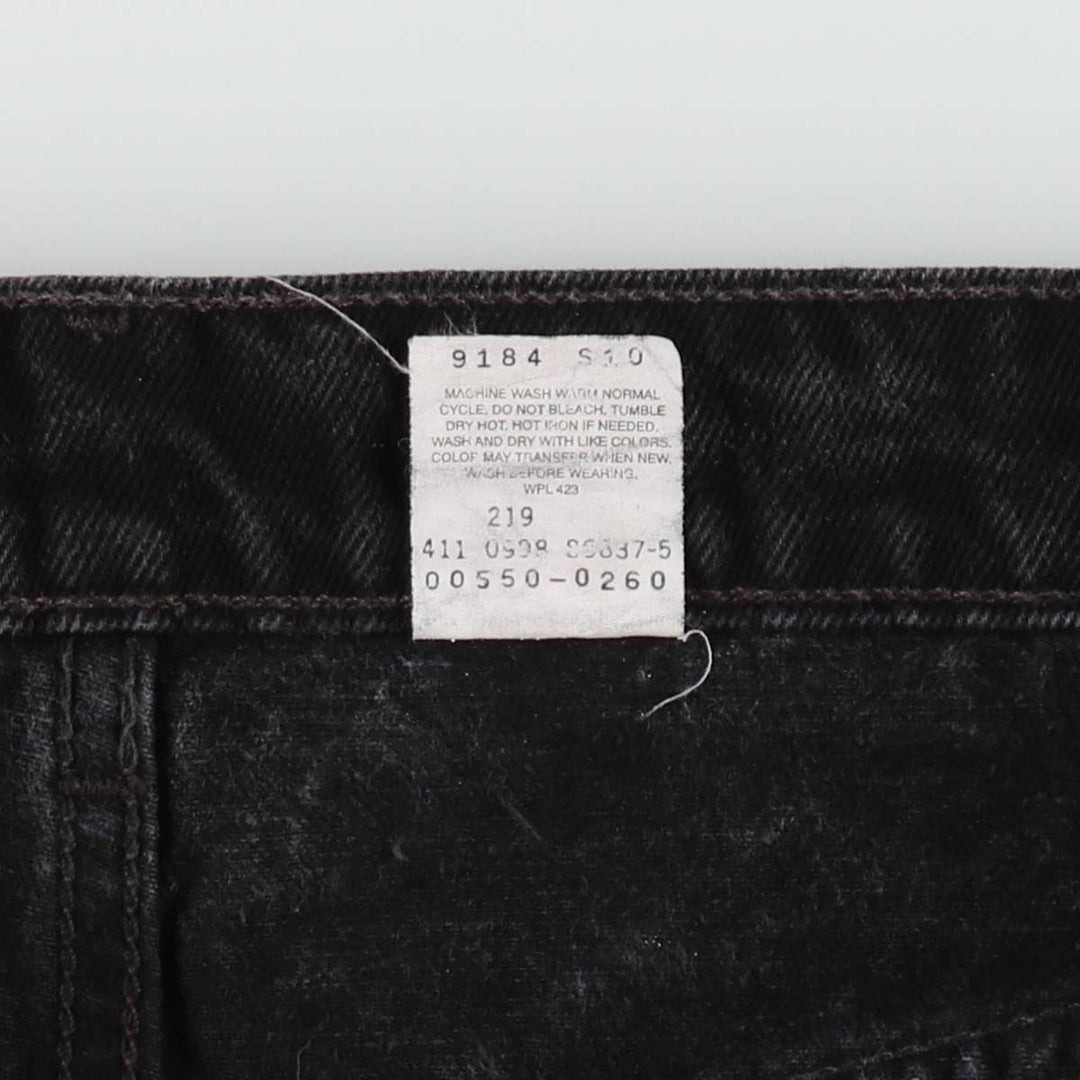 90'S Levi's 550 Relaxed Fit Black Denim Tapered Denim Pants Men's W34 Vintage cotton black type Vintage Second Hand