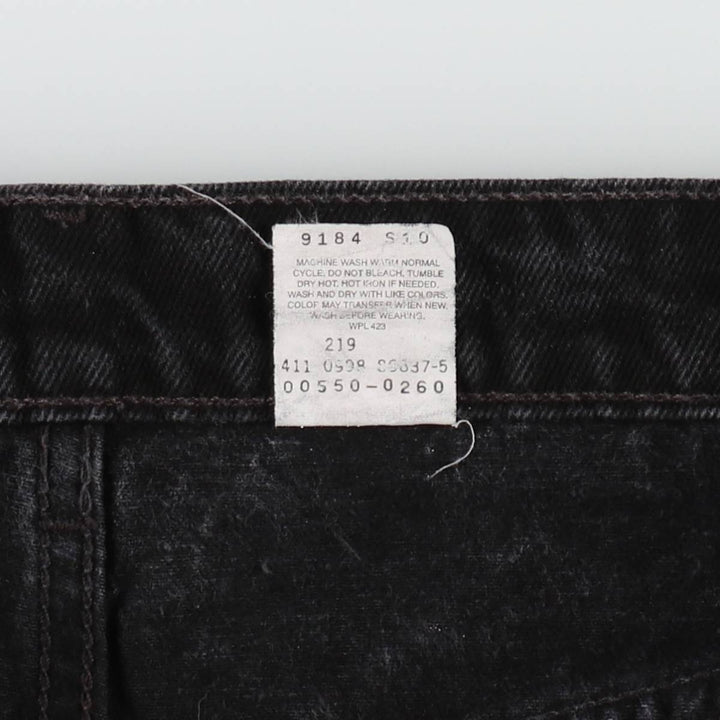 90'S Levi's 550 Relaxed Fit Black Denim Tapered Denim Pants Men's W34 Vintage cotton black type Vintage Second Hand